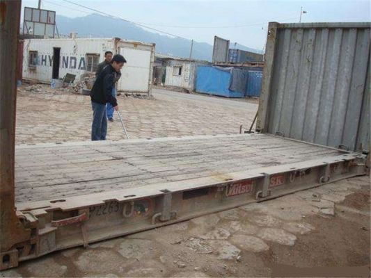 China Het verschepen Vlakke Rek Gebruikte de Containers20gp 6.06m Lengte van de Staalopslag leverancier