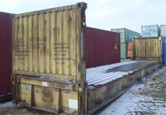 China Intermodaal vervoer 20ft de Vlakke Afmetingen 5.90m* 2.35m van de Rekcontainer leverancier