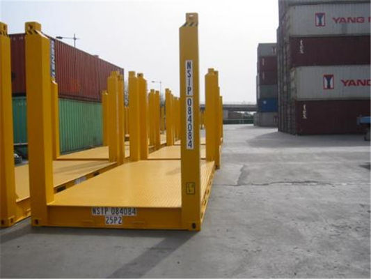 China Het Wegvervoer gebruikte vlak Vlakke Rekcontainers/Rek 20 Container leverancier